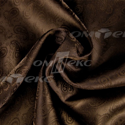 Ткань подкладочная жаккард Р14098, 19-1217/коричневый, 85 г/м2, шир. 150 см, 230T - купить в Новошахтинске. Цена 166.45 руб.