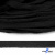 Шнур плетеный d-8 мм плоский, 70% хлопок 30% полиэстер, уп.85+/-1 м, цв.- чёрный - купить в Новошахтинске. Цена: 735 руб.