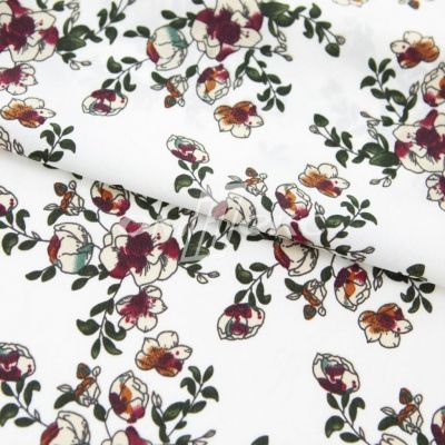 Плательная ткань "Фламенко" 23.1, 80 гр/м2, шир.150 см, принт растительный - купить в Новошахтинске. Цена 264.56 руб.