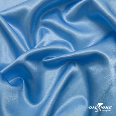 Поли креп-сатин 14-4121, 125 (+/-5) гр/м2, шир.150см, цвет голубой - купить в Новошахтинске. Цена 155.57 руб.