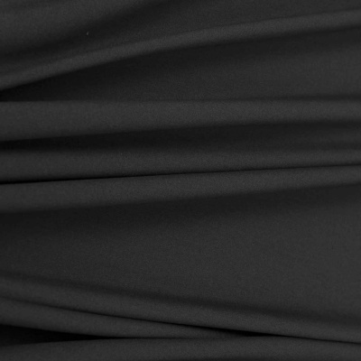 Костюмная ткань с вискозой "Рошель", 250 гр/м2, шир.150см, цвет чёрный - купить в Новошахтинске. Цена 438.12 руб.